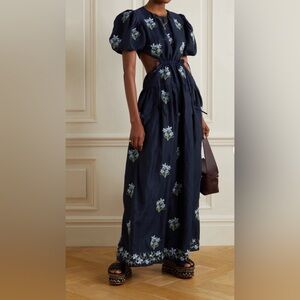 Agua by Agua Bendita Navy Floral Maxi Dress